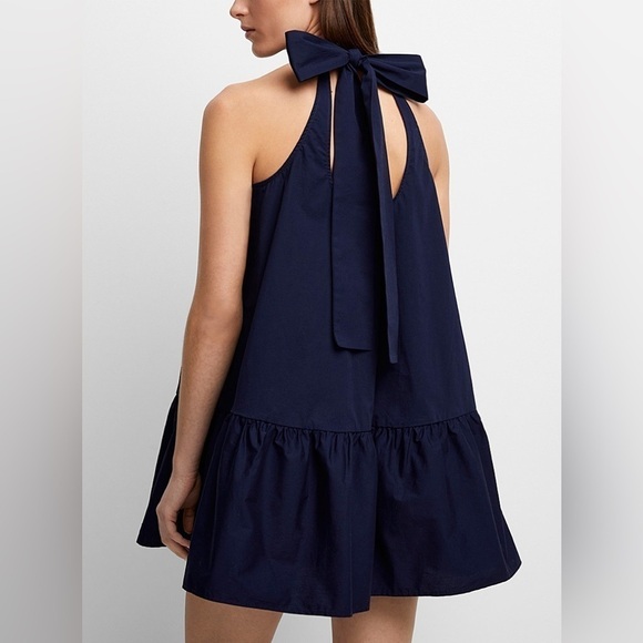 STAUD Navy Marlowe Mini Dress XS - Picture 3 of 8